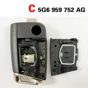 CN001068 5G0 959 753 BA/5G0 959 752 BB Llave Inteligente para Auto, Control Remoto Inteligente 3B ASK 433MHz con Chip ID48, Llave Inteligente Plegable para Volkswagen Tiguan Touran - Product Image 6