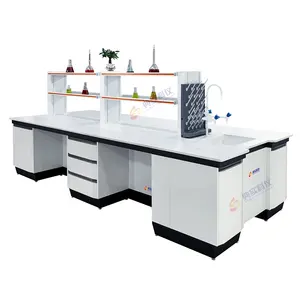 Laboratory Central Table Sink Reagent Rack Phenolic Epoxy Resin Ceramics Stainless Steel Lab Furniture