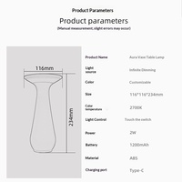 Lampe de table créative et simple de style américain Fuguang, avec lumière d'ambiance, pour maisons d'hôtes et décoration florale transfrontalière