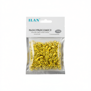 Perline Ilan 7mm Gialle con Faccina Sorridente 17g per Creazione di Gioielli Artigianali - Product Image 2