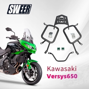 กล่องข้างสำหรับรถจักรยานยนต์ ชั้นวางสัมภาระด้านหลัง ที่ยึดสัมภาระ กล่องท้ายรถ กล่องเก็บของด้านบน สำหรับ Kawasaki Versys 650 - Product Image 2