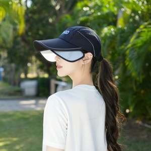 Casquette de baseball personnalisée en gros pour l'été, avec protection solaire latérale, pour le golf et la course, 100% coton, broderie 3D, boucle argentée en cuivre - Product Image 2