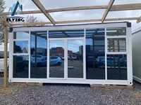 Maison conteneur amovible, maison de camping mobile en conteneur 20ft/40ft avec électricité solaire, assemblage rapide, petit bureau à bas prix