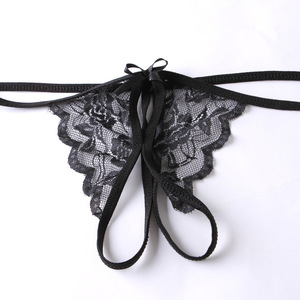 Lingerie sexy, culotte trois points, string, sous-vêtements érotiques pour femmes, entrejambe ouvert, design sans retraitement, dentelle en tulle, modèle A004 standard - Product Image 2