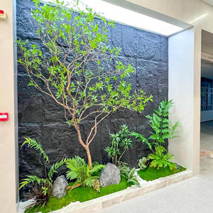 Bonsai Paesaggistico Artificiale con Piante Verdi per Decorazione Finestra Sala da Tè Interna Villa e Cortile - Product Image 1