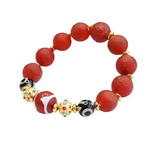 Pulsera de Ágata Roja con Cuentas de <span class=keywords><strong>Huya</strong></span> Tibet 2026, Materiales Antiguos, Calcedonia, Entrega Directa de Fábrica S2040412 - Product Image 1