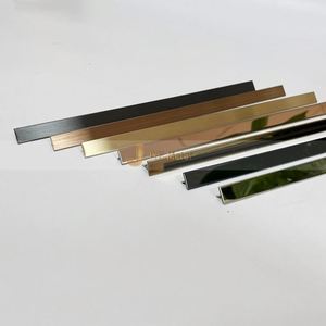LL136 Moldura Decorativa Moderna en Forma de T de Acero Inoxidable, Acabado Espejo, Duradera, Impermeable, para Paredes y Pisos de Apartamentos - Product Image 6