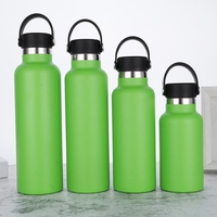 Bouteille d'eau isotherme en acier inoxydable écologique Watersy avec couvercle en bambou, 4 capacités (350 ml/500 ml/600 ml/750 ml), 12-24 heures