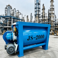 Bétonnière à double arbre JS2000, capacité 2m³, mélangeur forcé 2000L pour grandes centrales à béton et usines de préfabrication