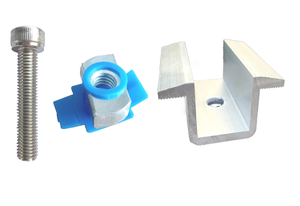 Accessoires pour système de montage solaire : Serre-câble intermédiaire/serre-câble d'extrémité en aluminium pour structure solaire - Product Image 3