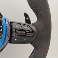 Volant semi-cuir avec boutons bleus M1 M2 pour BMW F01 F07 F10 F11 F15 F16 F20 F22 F30 F31 F32 F34 F36 M3 F80 M4 F82