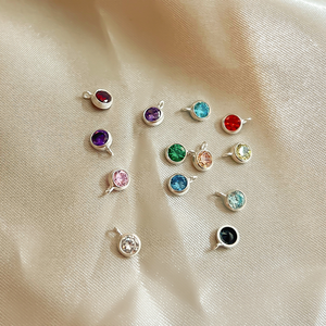 Cổ Điển 925 Sterling Bạc 4Mm Dọc Lỗ 12 Tháng Zircon <span class=keywords><strong>Birthstone</strong></span> Quyến Rũ Mặt Dây Chuyền Đối Với Trang Sức Làm - Product Image 4