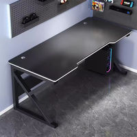 Modern Metal and MDF Modular Desktop Computer Desk with Cable Management Holes Office Workstation for Home Study Commercial Use
