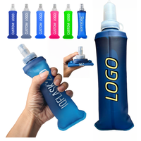 Bouteille d'eau pliable en TPU personnalisée en gros, bouteille souple pour sports de plein air, bouteille d'eau spéciale pour la course à pied avec logo personnalisé