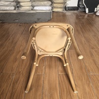 Chaise de salle à manger en plastique PP imitation rotin, design classique, nouveau design, pour la location événementielle