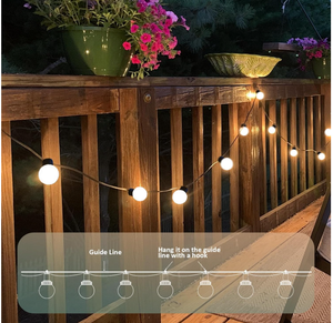 Guirlande lumineuse G50 incassable, étanche IP67, lumières suspendues pour jardin, véranda, patio, camping, fête - Product Image 3