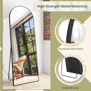 Nhà Sản Xuất Tùy Chỉnh Sang Trọng Cao Chiều Dài Gương Lớn Nhà Hàng Hóa Sàn Đứng Mặc Quần Áo Đầy Đủ Chiều Dài Gương - Product Image 4