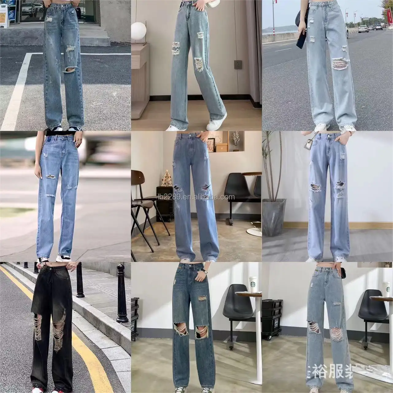 Kadın Retro kot kadın yüksek belli kadın kot uydurma Denim kore moda pantolon 2023 eğilim gevşek mavi siyah rahat