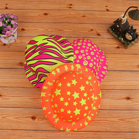 Chapeau bob en plastique néon SOLPOP pour enfants, gangster, adulte, festival, fête, accessoire de tête, fête de vacances, casquette en PVC imprimée