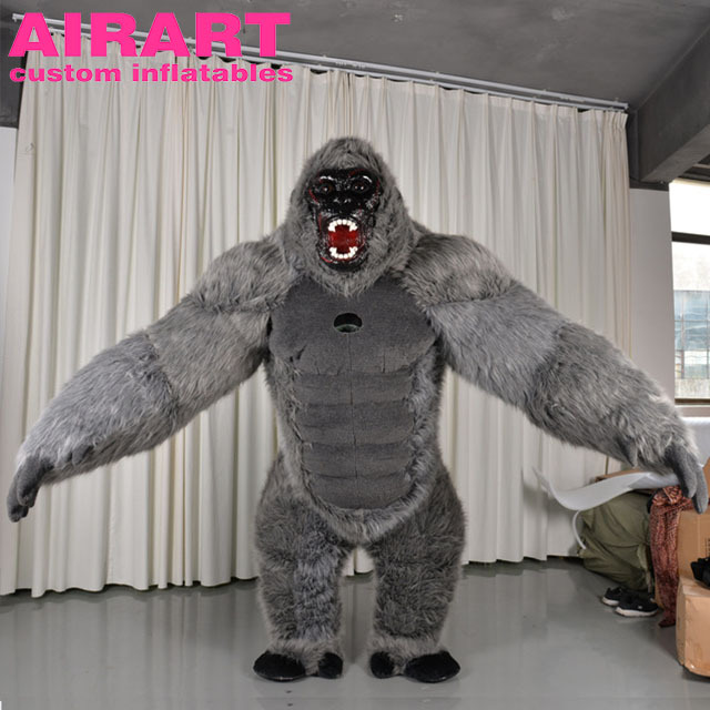 Children Game Huge Plush Gorilla Costume,custom Inflatable Animal Costume