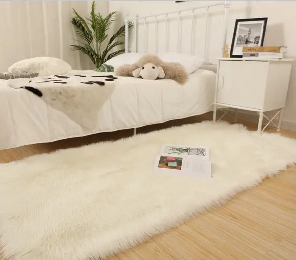 Details about   alfombras peludas de cuarto blancas habitacion dormitorio para cuartos calientes