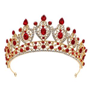 Nouvelle conception de <span class=keywords><strong>couronne</strong></span> de mariée en cristal coloré, <span class=keywords><strong>couronne</strong></span> de reine de beauté, diadème de <span class=keywords><strong>mariage</strong></span> pour femmes - Product Image 2