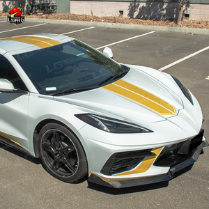Kit carrosserie CB en fibre de carbone pour Chevrolet <span class=keywords><strong>Corvette</strong></span> C8, accessoires de lifting avec lèvre avant, aileron arrière, jupes latérales - Product Image 3