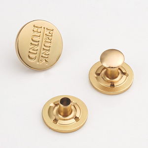 カスタムゴールドロゴスタッドリベットメタル服ボタンジーンズ衣類用メタルスナップボタン革バッグ用メタルボタンリベット - Product Image 5