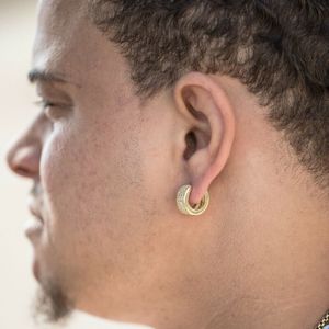 Orecchini a Quattro File Stile Hip Hop Opachi per Uomo, Gioielli alla Moda per l'Orecchio - Product Image 4