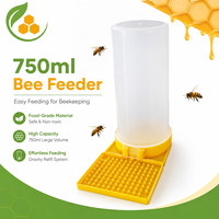 750ml 꿀벌 먹이통 식품 등급 재질 중력 리필 시스템 대용량 입구 급식기 간편 급식 양봉 장비