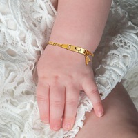 SSeeSY mode bijoux personnalisables en acier inoxydable logo personnalisé personnalisé enfants bracelet nom de bébé pour bébé
