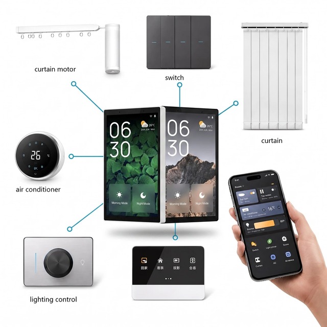 Tuya WiFi Touch Screen Smart Home Gateway with Alexa Zigbee Smart Home Products Home Automation Control System