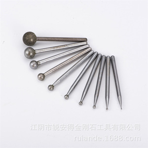 Diamond Grinding Needle Set 3.0 2.35mm Handle <b>Nail</b> Polishing Head Electroplated Abrasive Rod For Gemstone Jade Glass - Product Image 1