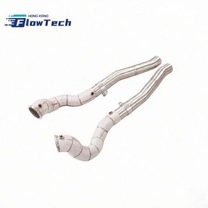 ท่อลง (Downpipe) สแตนเลส 304 พร้อมแผ่นกันความร้อน สำหรับ Ferrari GTC4 3.9T - Product Image 6