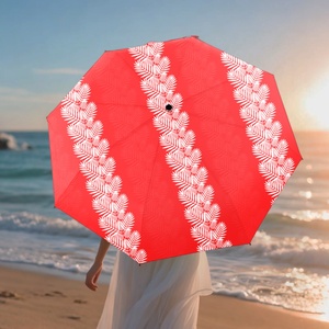 Promotional Large Hawaii Size 23 25 27 Inches Double <b>Canopy</b> Windproof Folding Umbrella for Two Adults - Product Image 6