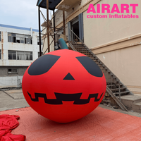 Riesiger Aufblasbarer Halloween-Kürbis, Maßgefertigter PVC Aufblasbarer Jack O'Lantern Ballon für Garten Bühne Halloween-Dekoration