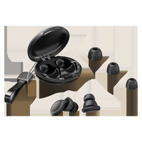 Bouchons d'oreilles anti-bruit pour dormir 45 dB, noirs, en silicone souple et réutilisables