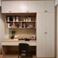 Armoire en bois naturel à étagères ouvertes, style moderne blanc, chambre à coucher rustique gris teck, mi-siècle