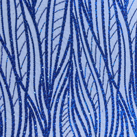 Nouvelle Arrivée Tissu en Dentelle Brodé Perlé 100% Polyester, Maille Filet Respirante Antistatique 520gsm pour Robes et Sacs