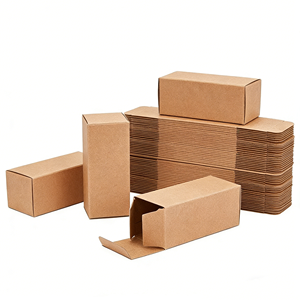 Boîte à <span class=keywords><strong>parfum</strong></span> en papier kraft brun, boîte pliante en carton ondulé, emballage personnalisé imprimé, boîte <span class=keywords><strong>d</strong></span>'expédition, boîte portable avec gaufrage - Product Image 2