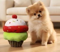 Produit phare : Jouet en peluche amusant pour chien et chat, en forme de gâteau d'anniversaire avec bougie en crème, cadeau pour animal de compagnie, anniversaire et Saint-Valentin