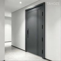 Porte d'entrée en acier 70 mm, porte de sécurité en acier galvanisé, serrure multipoints, anti-effraction, porte d'entrée résidentielle, taille personnalisée, OEM