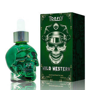 El aroma inspirado en el Oeste Salvaje una botella con forma de calavera fresca 30ML de aroma audaz para hombres Tonfly Wild Western <span class=keywords><strong>Perfume</strong></span> para hombres - Product Image 6