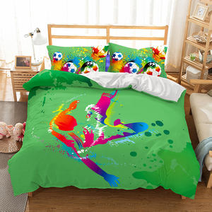 Ensemble de housse de <span class=keywords><strong>couette</strong></span> imprimé football 3D 100% Polyester 400TC Aide au sommeil pour adolescents - Product Image 2