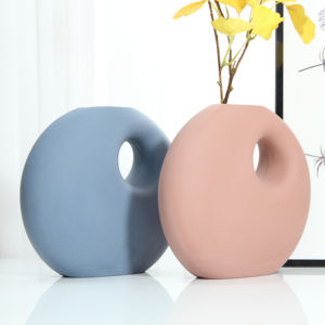 Vase à fleurs moderne en céramique, décoration de <span class=keywords><strong>maison</strong></span> minimaliste, vase de fleurs d'intérieur, style nordique, pour la <span class=keywords><strong>maison</strong></span> - Product Image 3