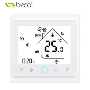 Beca Wifi termostato programable pantalla táctil calefacción Digital FCU para AC <span class=keywords><strong>Alexa</strong></span> Compatible ABS Material forma cuadrada - Product Image 2