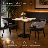 Juego de Comedor Moderno para Restaurante con Cubierta de Piedra Sinterizada y Estructura de Grado Comercial - Asientos de Lujo para Cafetería, Hotel, Bistro