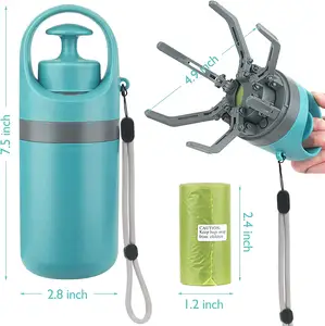 Hot Bán Xách Tay Pet Poop Scooper Cho Con Chó Với 1 Cuộn Poop Túi Ánh Sáng Trọng Lượng Claw Dog Poop Picker Trên Công Cụ