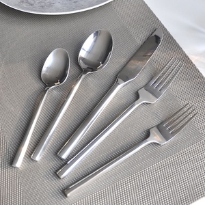 Respetuoso del medio ambiente suave limpieza fácil cubiertos cuchara y tenedor de acero inoxidable cubiertos de plata - Product Image 2