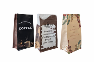 ถุงกาแฟพิมพ์ลายตามสั่ง ขนาด 250 กรัม 500 กรัม 1 กิโลกรัม แบบซิปล็อค ก้นแบน มีวาล์ว โรงงานผลิตถุงกาแฟโดยตรง รับผลิตแบบ OEM ODM - Product Image 3